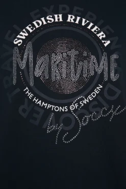 Clearance CAMP DAVID & SOCCX Ärmelloses Shirt mit Artwork aus Schmucksteinen blue navy bluenavy