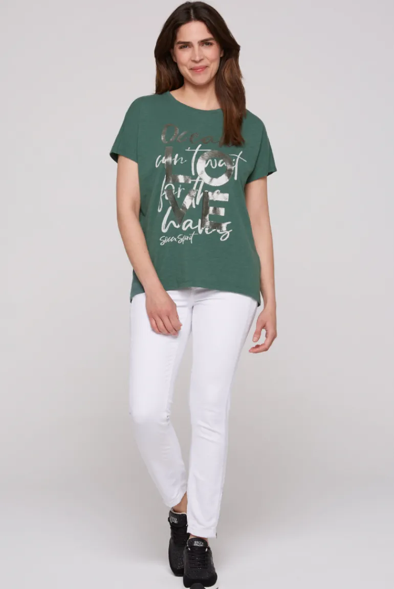 Store CAMP DAVID & SOCCX Ärmelloses Shirt mit Folienprint dark green darkgreen