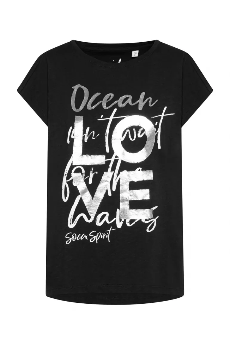 Best Sale CAMP DAVID & SOCCX Ärmelloses Shirt mit Folienprint black