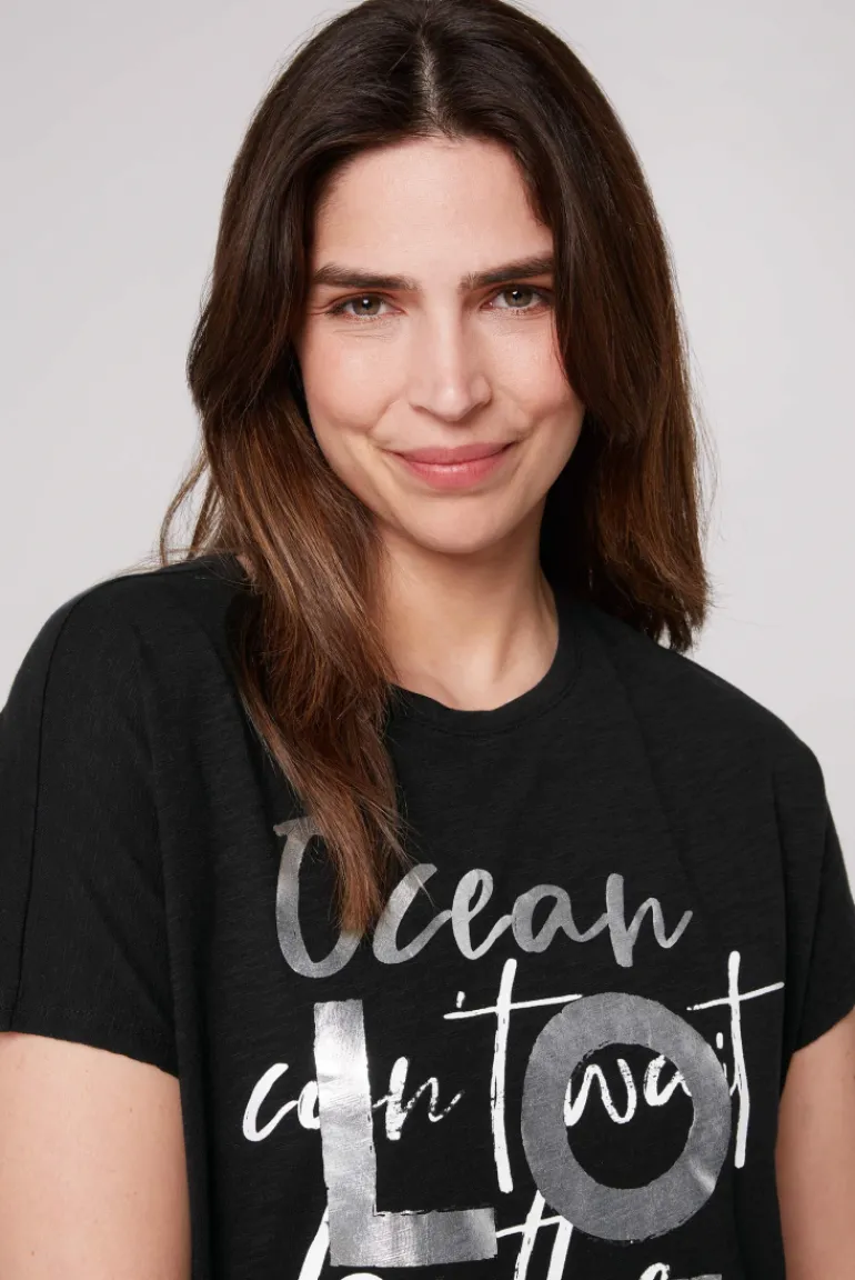 Best Sale CAMP DAVID & SOCCX Ärmelloses Shirt mit Folienprint black