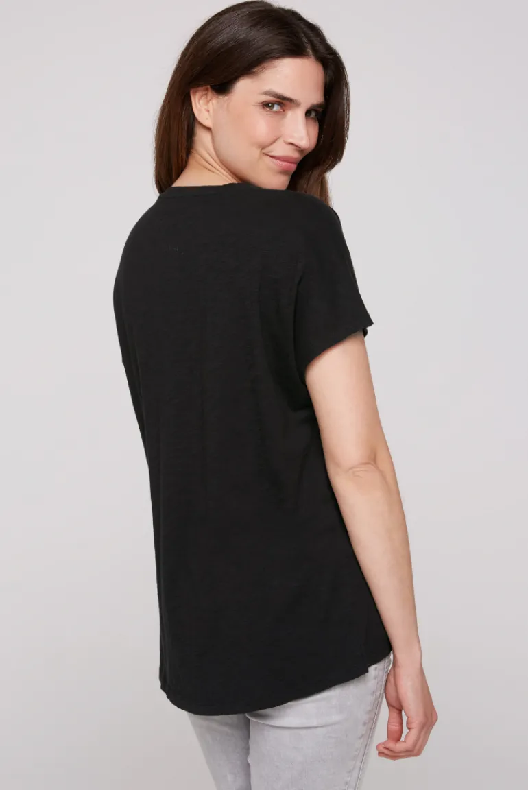 Best Sale CAMP DAVID & SOCCX Ärmelloses Shirt mit Folienprint black