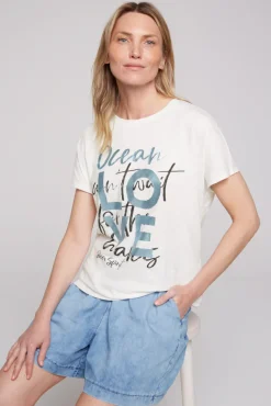 Online CAMP DAVID & SOCCX Ärmelloses Shirt mit Folienprint ivory