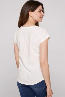 Store CAMP DAVID & SOCCX Ärmelloses Shirt mit V-Ausschnitt und Artwork ivory