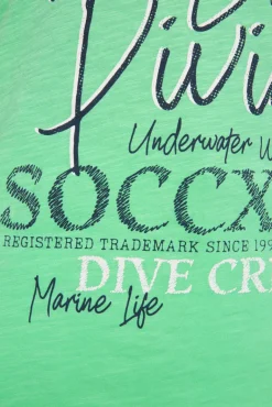 Best CAMP DAVID & SOCCX Ärmelloses Shirt mit V-Ausschnitt und Artwork regatta green regattagreen