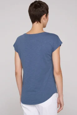Fashion CAMP DAVID & SOCCX Ärmelloses Shirt mit V-Ausschnitt und Artwork blue haze bluehaze