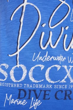 Discount CAMP DAVID & SOCCX Ärmelloses Shirt mit V-Ausschnitt und Artwork deep sky deepsky
