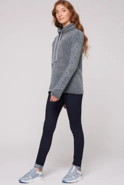 Best Sale CAMP DAVID & SOCCX Rollkragenpullover in Chenillestrick mit Logo Prints cold grey coldgrey