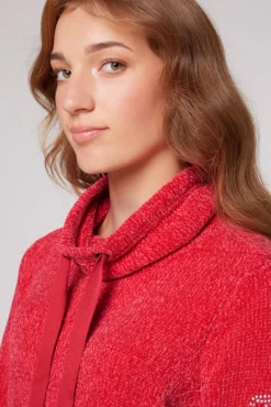 Hot CAMP DAVID & SOCCX Rollkragenpullover in Chenillestrick mit Logo Prints clear red clearred