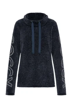 Outlet CAMP DAVID & SOCCX Rollkragenpullover in Chenillestrick mit Logo Prints blue navy bluenavy