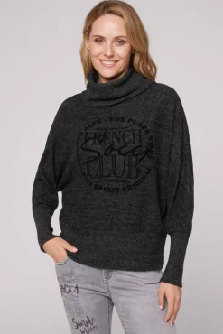 Flash Sale CAMP DAVID & SOCCX Rollkragenpullover mit Fledermausärmeln black melange blackmelange