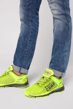 Sale CAMP DAVID & SOCCX Running Sneaker mit Knit-Design und Rubber Logo neon lime neonlime