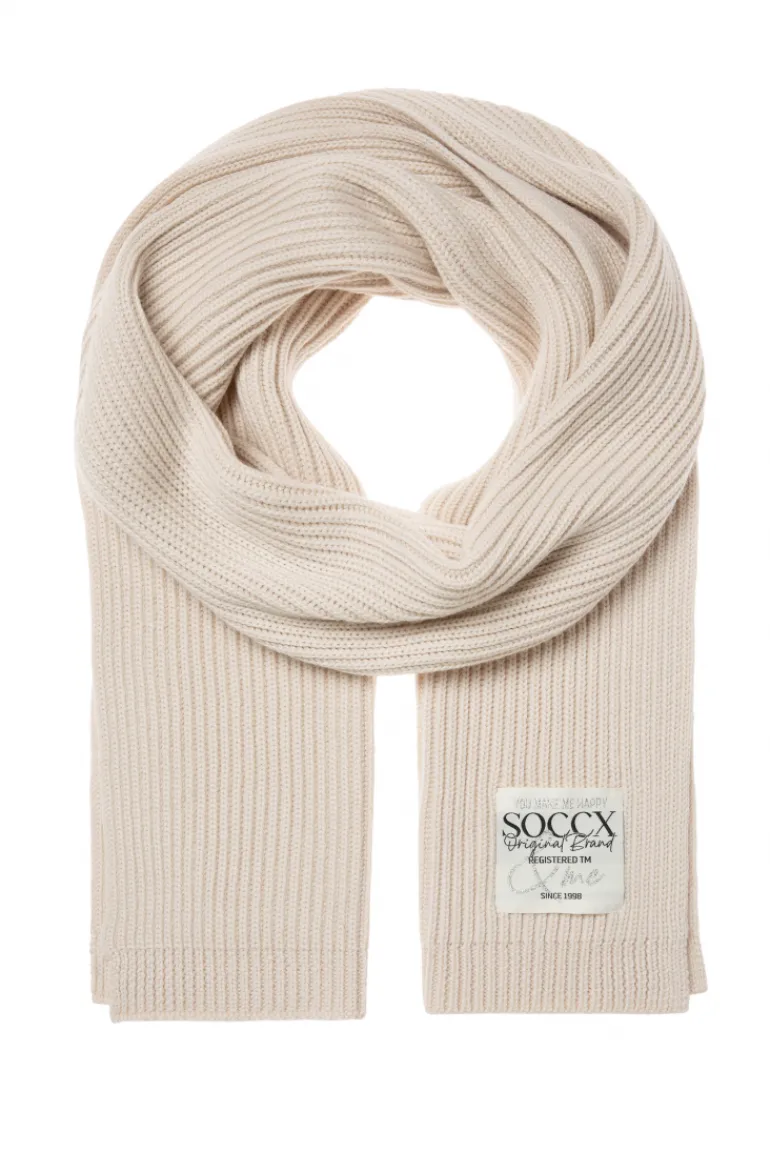 Online CAMP DAVID & SOCCX Schal in Rippstrick mit Label Patch faded beige fadedbeige