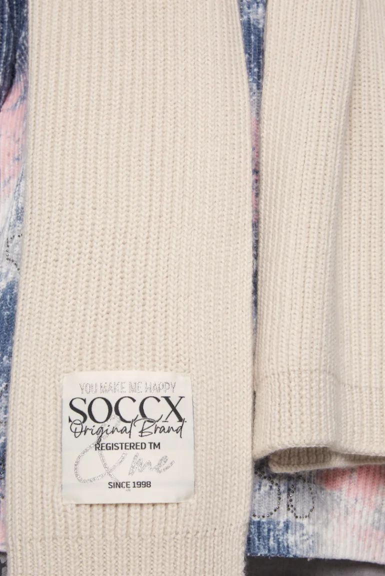 Online CAMP DAVID & SOCCX Schal in Rippstrick mit Label Patch faded beige fadedbeige