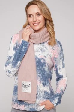 Best CAMP DAVID & SOCCX Schal in Rippstrick mit Label Patch rose blush roseblush