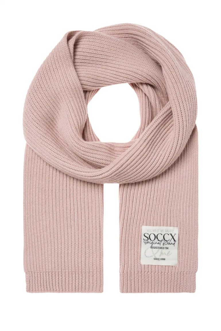 Best CAMP DAVID & SOCCX Schal in Rippstrick mit Label Patch rose blush roseblush