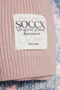 Best CAMP DAVID & SOCCX Schal in Rippstrick mit Label Patch rose blush roseblush