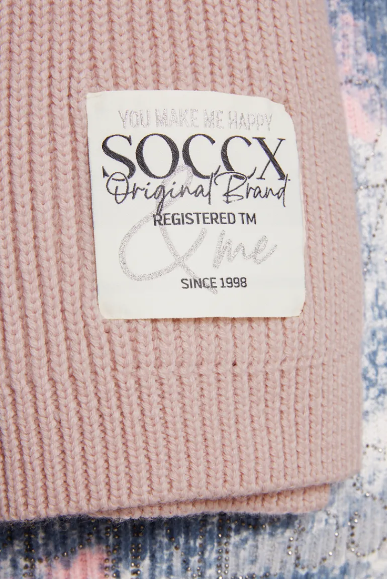 Best CAMP DAVID & SOCCX Schal in Rippstrick mit Label Patch rose blush roseblush
