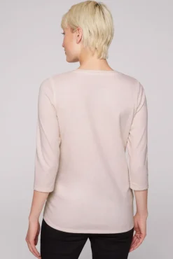 Shop CAMP DAVID & SOCCX Shirt mit Wording Print und Schmucksteinen rose blush roseblush