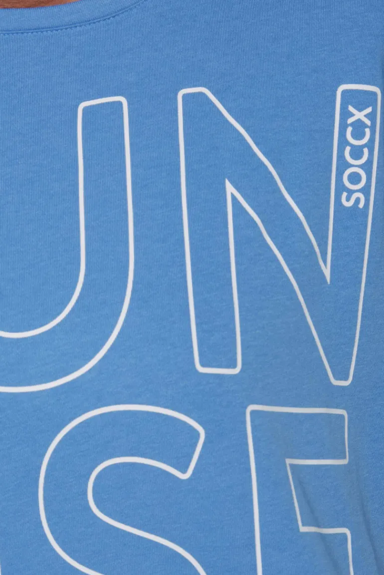 Cheap CAMP DAVID & SOCCX Shirt Oversized mit Artwork airy blue airyblue