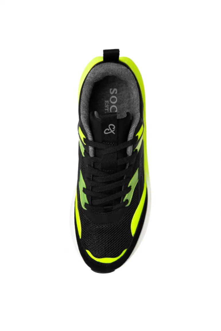 Online CAMP DAVID & SOCCX Sneaker im Materialmix mit Dip-Dye-Sohle black