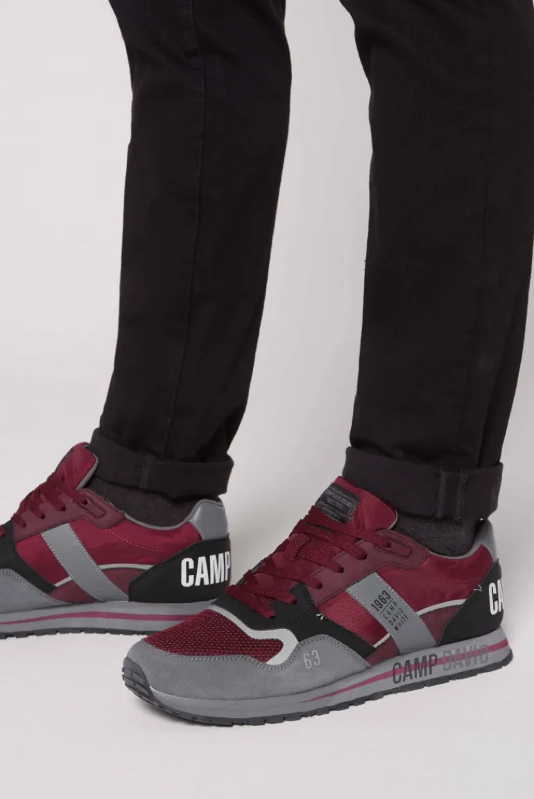Flash Sale CAMP DAVID & SOCCX Sneaker im Retro Look burgundy