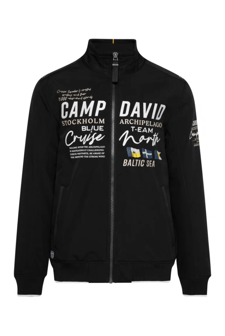 Best CAMP DAVID & SOCCX Softshelljacke im Blouson-Stil mit Artworks black
