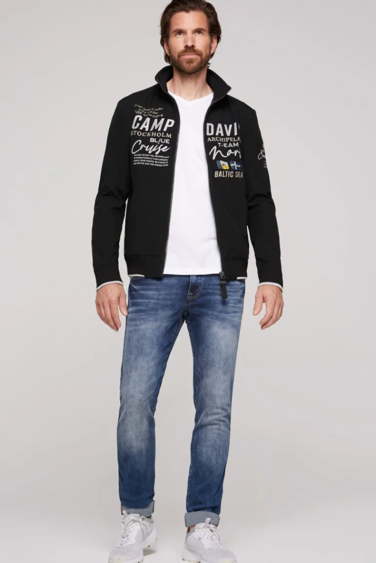 Best CAMP DAVID & SOCCX Softshelljacke im Blouson-Stil mit Artworks black