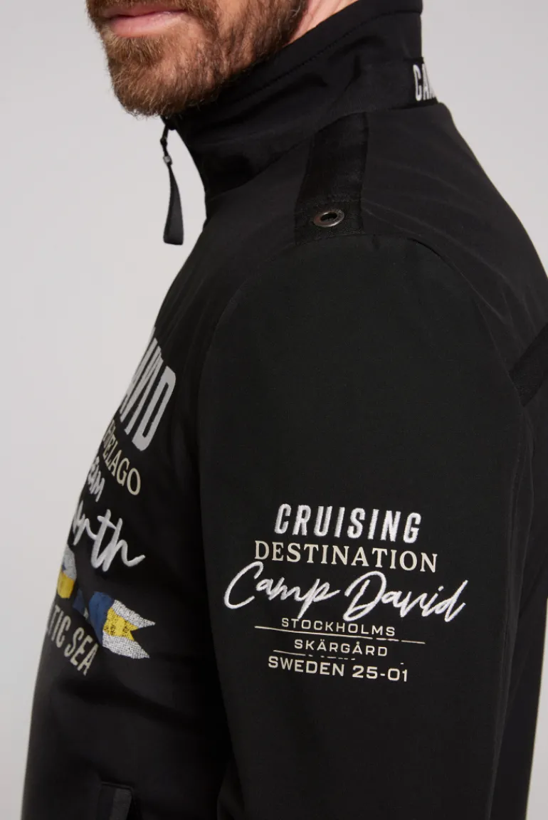 Best CAMP DAVID & SOCCX Softshelljacke im Blouson-Stil mit Artworks black