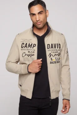 Cheap CAMP DAVID & SOCCX Softshelljacke im Blouson-Stil mit Artworks neutral beige neutralbeige
