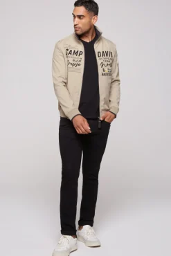 Cheap CAMP DAVID & SOCCX Softshelljacke im Blouson-Stil mit Artworks neutral beige neutralbeige