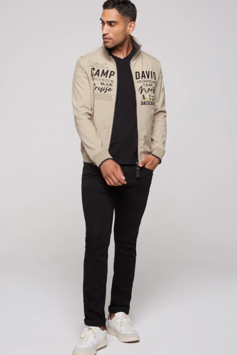 Cheap CAMP DAVID & SOCCX Softshelljacke im Blouson-Stil mit Artworks neutral beige neutralbeige