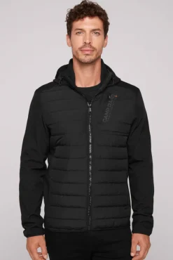 Clearance CAMP DAVID & SOCCX Softshelljacke im Materialmix mit Kapuze black