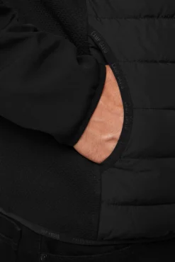 Clearance CAMP DAVID & SOCCX Softshelljacke im Materialmix mit Kapuze black