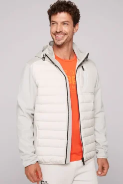 Shop CAMP DAVID & SOCCX Softjacke im Materialmix mit Kapuze shell