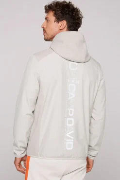 Shop CAMP DAVID & SOCCX Softjacke im Materialmix mit Kapuze shell