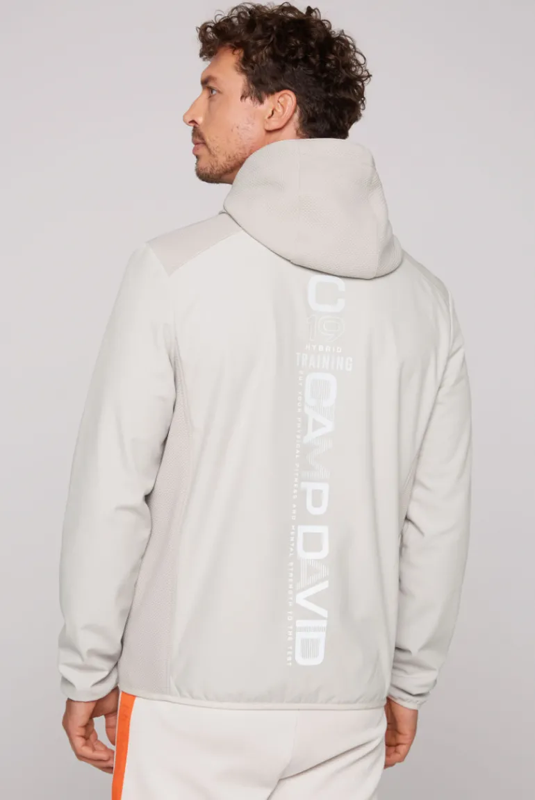 Shop CAMP DAVID & SOCCX Softjacke im Materialmix mit Kapuze shell