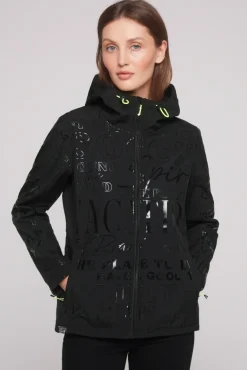 Best Sale CAMP DAVID & SOCCX Softshelljacke mit Kapuze und Glossy Prints black