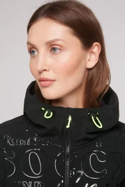 Best Sale CAMP DAVID & SOCCX Softshelljacke mit Kapuze und Glossy Prints black