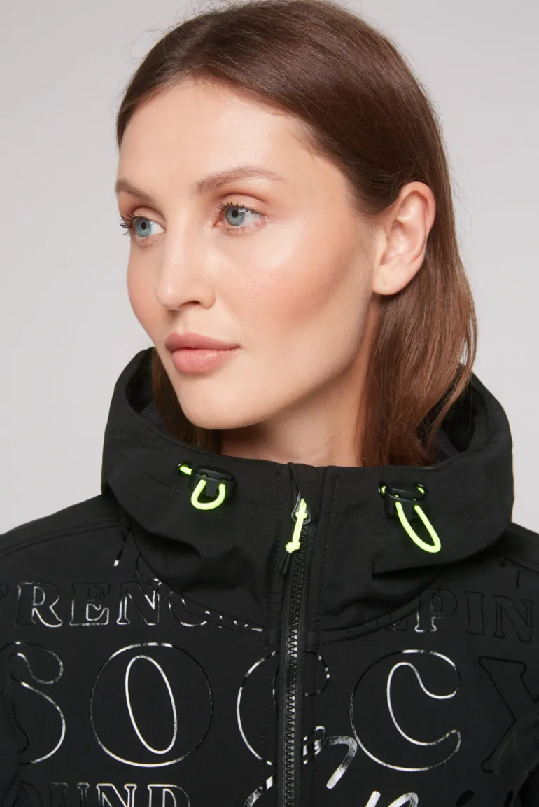 Best Sale CAMP DAVID & SOCCX Softshelljacke mit Kapuze und Glossy Prints black