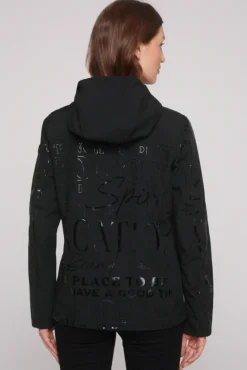 Best Sale CAMP DAVID & SOCCX Softshelljacke mit Kapuze und Glossy Prints black