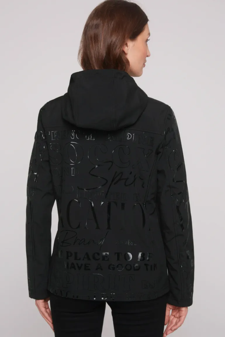 Best Sale CAMP DAVID & SOCCX Softshelljacke mit Kapuze und Glossy Prints black