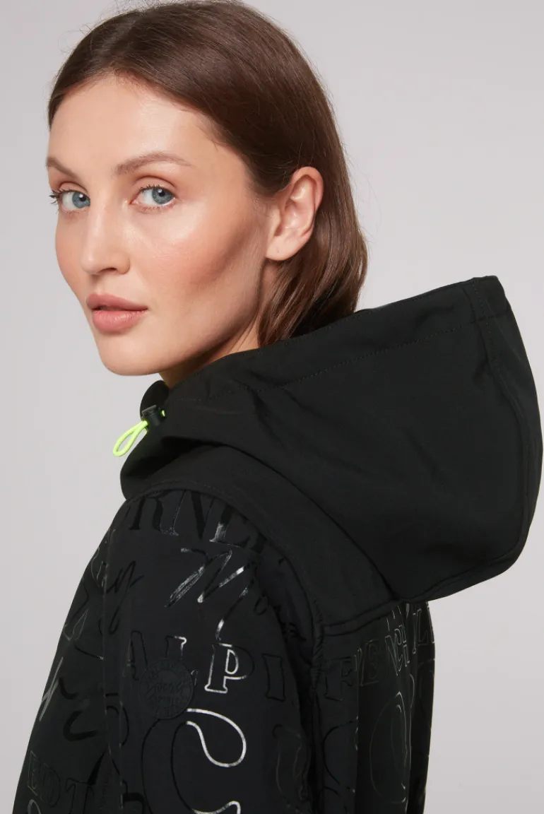 Best Sale CAMP DAVID & SOCCX Softshelljacke mit Kapuze und Glossy Prints black