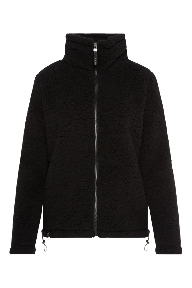 New CAMP DAVID & SOCCX Sport-Jacke im Sherpa-Look black