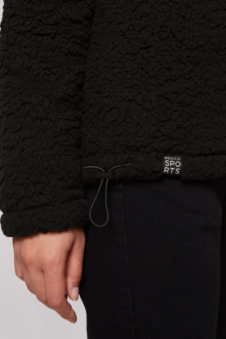 New CAMP DAVID & SOCCX Sport-Jacke im Sherpa-Look black