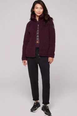 Store CAMP DAVID & SOCCX Sport-Jacke im Sherpa-Look deep plum deepplum