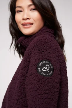 Store CAMP DAVID & SOCCX Sport-Jacke im Sherpa-Look deep plum deepplum