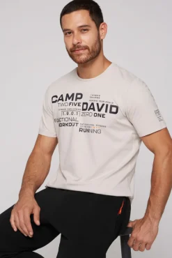 Cheap CAMP DAVID & SOCCX Sport-T-Shirt mit Artwork shell