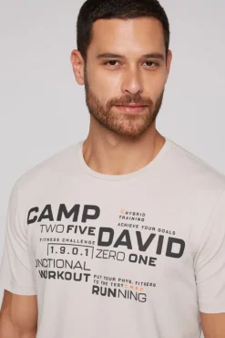 Cheap CAMP DAVID & SOCCX Sport-T-Shirt mit Artwork shell