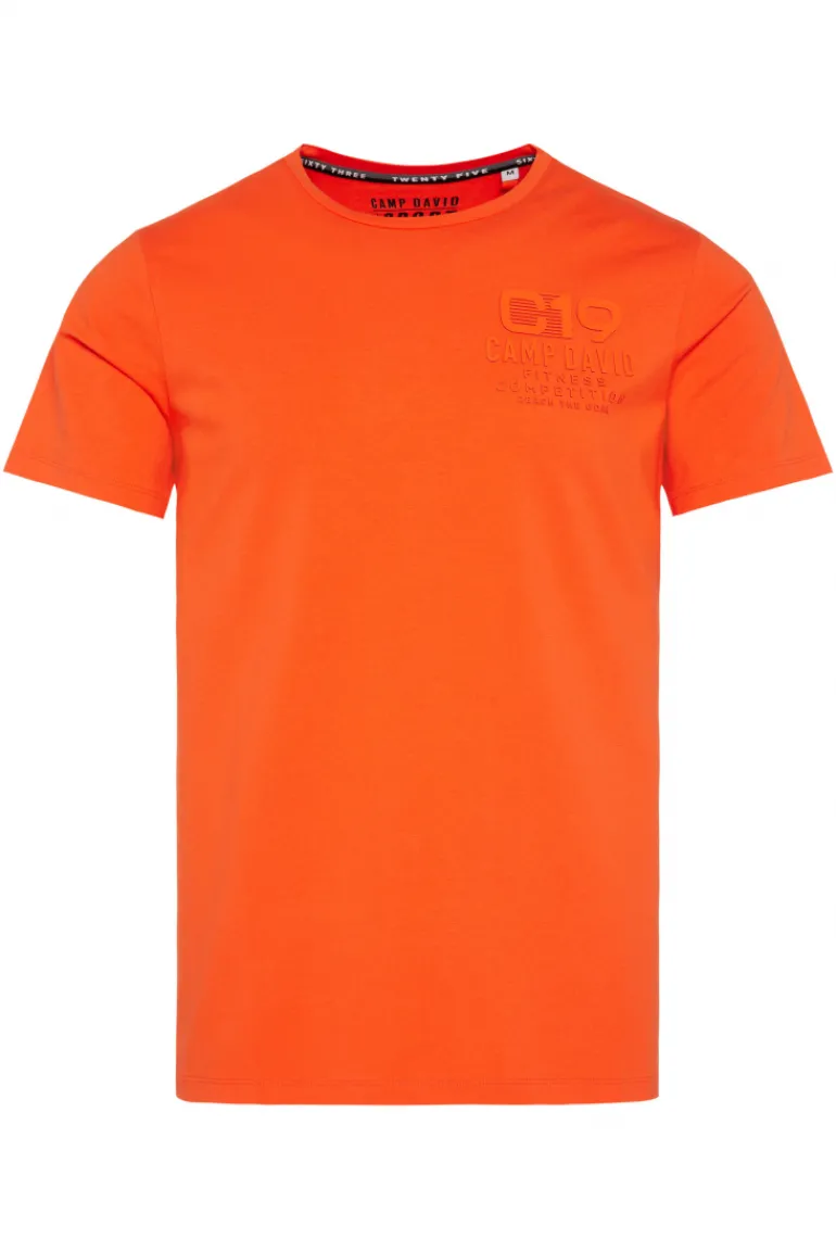 Store CAMP DAVID & SOCCX Sport-T-Shirt mit Artwork signal orange signalorange