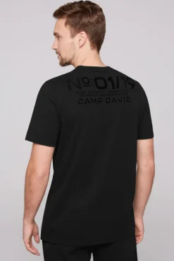 Discount CAMP DAVID & SOCCX Sport-T-Shirt mit Artworks black